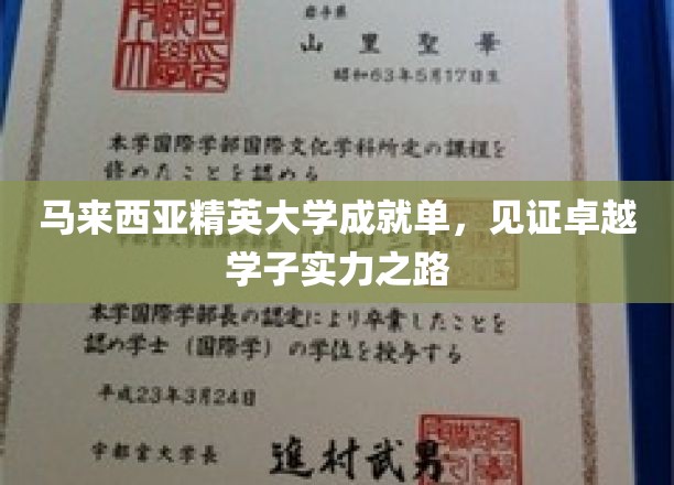 马来西亚精英大学成就单，见证卓越学子实力之路