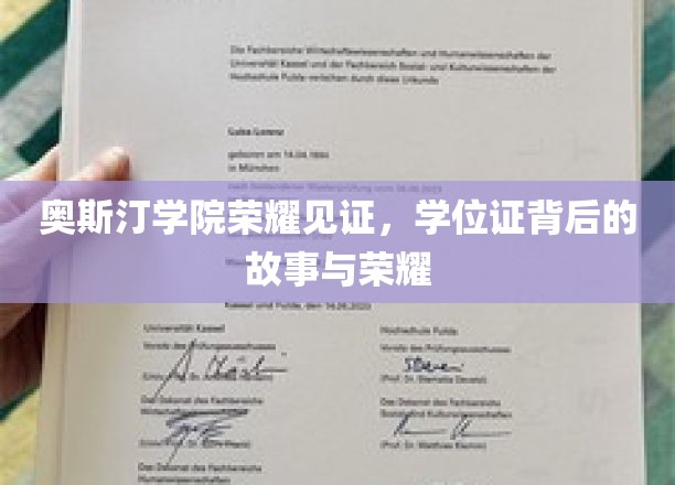 奥斯汀荣耀足迹，揭开学位证书背后的传奇篇章