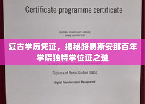 穿越时光的学位证，探寻路易斯安那百年学院复古学历凭证的奥秘