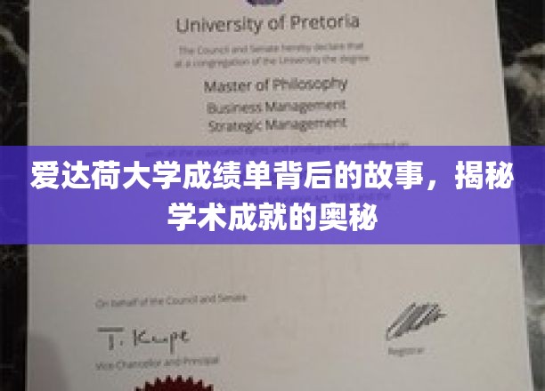 爱达荷大学成绩单背后的故事，揭示学术成就的奥秘