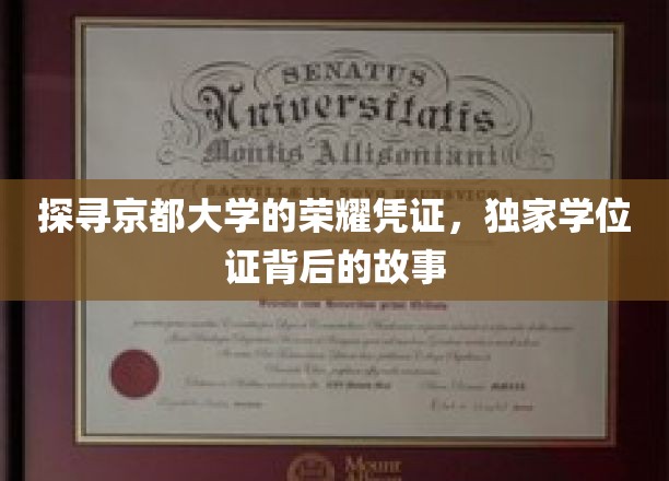 揭秘京都大学独门学位证，荣耀背后的神秘面纱