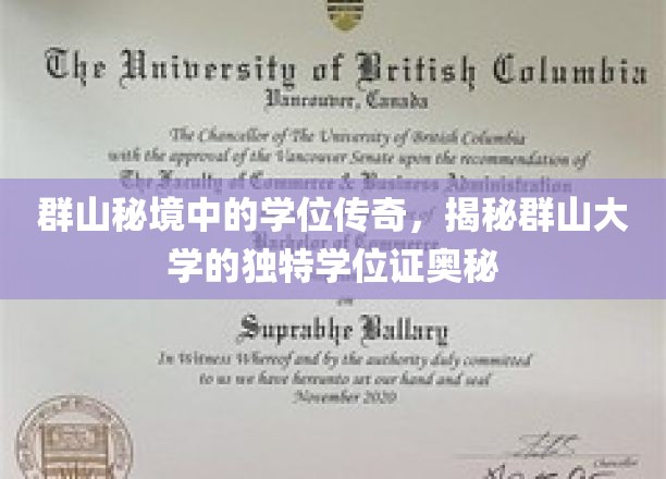 隐秘山谷中的学府秘宝，群山大学学位证的神秘面纱