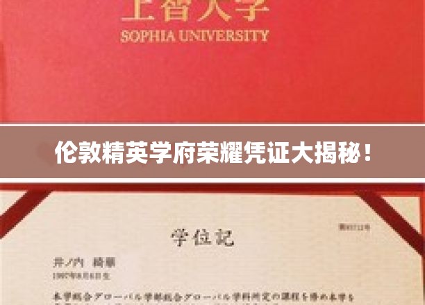 揭秘伦敦精英学府的荣耀凭证！