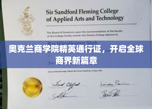 奥克兰商学院精英护照，引领国际商界未来潮流