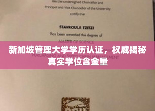 新加坡管理大学学位认证揭秘，揭秘学历背后的价值与认可度