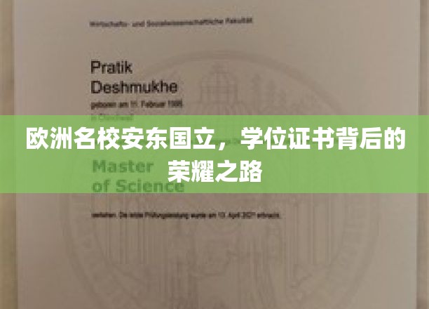 欧洲顶尖学府安东国立，揭秘学位证书背后的璀璨荣耀之旅