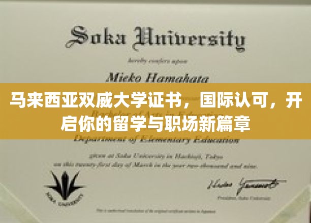 跨越国界，双威大学证书助你留洋职场双翼齐飞