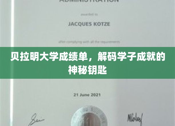 解锁贝拉明大学成绩单，揭秘学子辉煌成就的密码之门