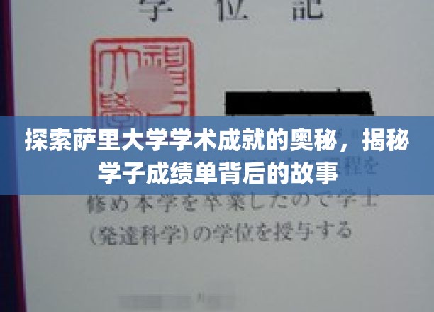 揭秘萨里大学学术成就的秘密，一探学子成绩单背后的故事