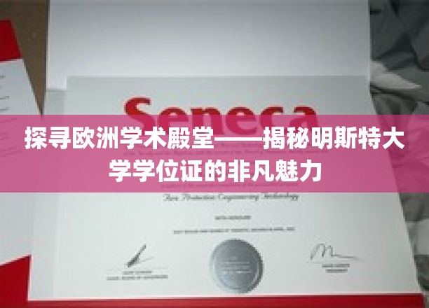 走进欧洲学术圣地——揭秘明斯特大学学位证的独特魅力