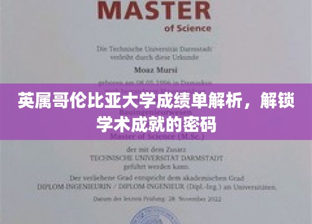 英属哥伦比亚大学成绩单解析，解锁学术成就的密码