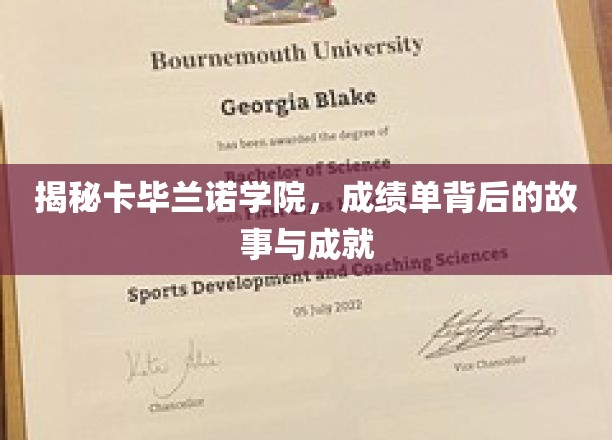 卡毕兰诺学院，探秘成绩单背后的辉煌成就与成长轨迹