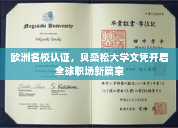 欧洲名校认证，贝桑松大学文凭开启全球职场新篇章