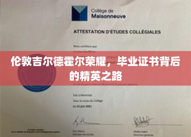 探寻伦敦吉尔德霍尔荣耀，精英学子毕业证书背后的传奇历程