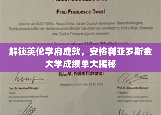 解锁英伦学府成就，安格利亚罗斯金大学成绩单大揭秘