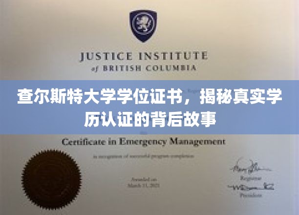 揭秘查尔斯特大学证书之谜，学历认证背后的真实面纱
