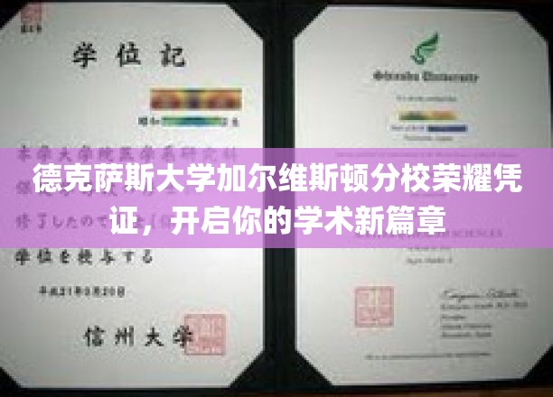 解锁学术新境界，德克萨斯大学加尔维斯顿分校荣耀凭证引领未来探索