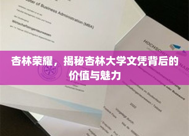 杏林精英之路，解码杏林大学文凭的非凡价值与独特风采