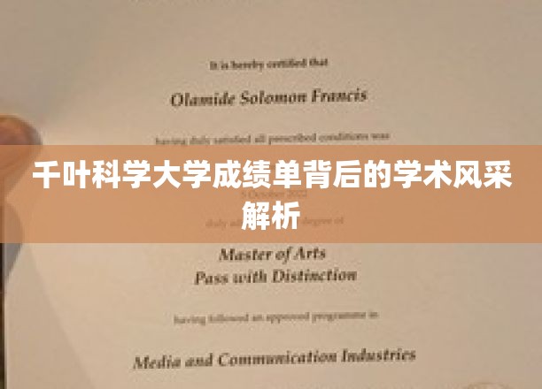 千叶科学大学成绩单背后的学术风采解析