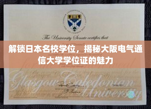 探索大阪电气通信大学学位证的独特魅力，开启国际学术新篇章