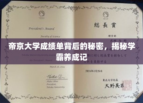 学霸养成幕后，帝京大学成绩单的惊人真相