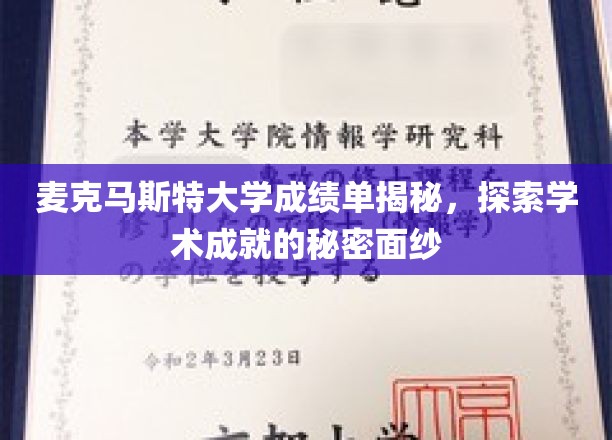麦克马斯特大学成绩单深度解析，揭开学术成就的神秘面纱