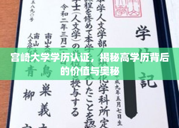 宫崎大学学历认证，解码高学历的内在价值与魅力