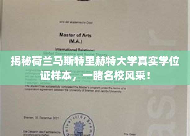 荷兰马斯特里赫特大学学位证大揭秘，一窥名校荣耀瞬间！
