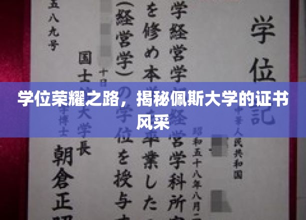 学位荣耀之路，揭秘佩斯大学的证书风采