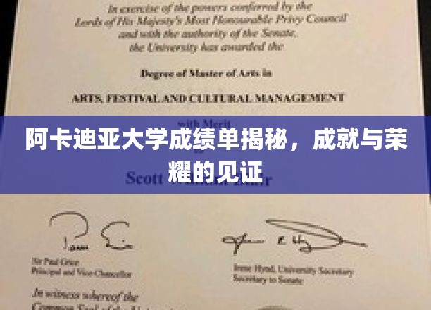 阿卡迪亚大学荣耀瞬间，探寻成绩单背后的璀璨成就