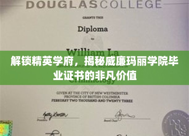 探寻威廉玛丽学院毕业证书的卓越魅力与职场影响力