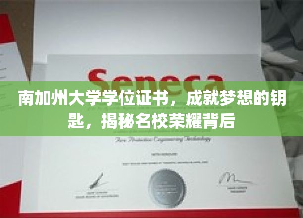 南加大学位背后的荣耀，解锁梦想之门的关键凭证