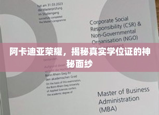 阿卡迪亚荣耀，探寻真伪学位证的背后秘密