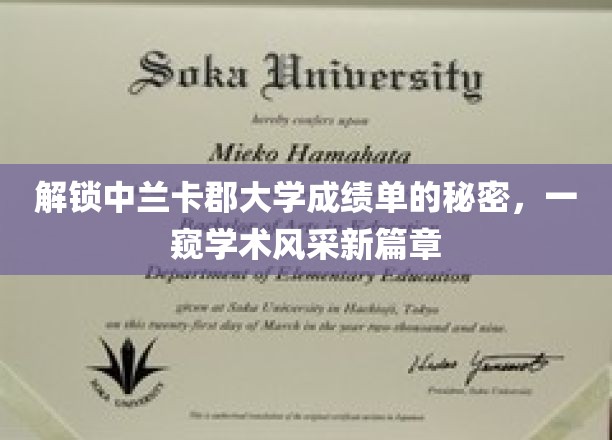 探索中兰卡郡大学成绩单背后的学术奥秘，揭开学术辉煌的序幕