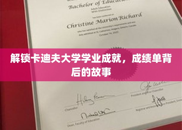 解锁卡迪夫大学学业成就，成绩单背后的故事