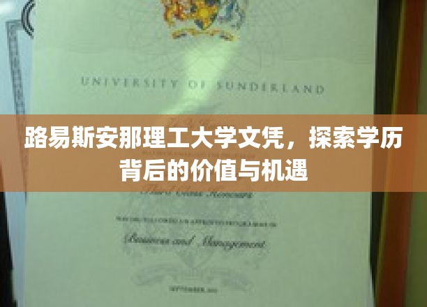 路易斯安那理工大学文凭，探索学历背后的价值与机遇