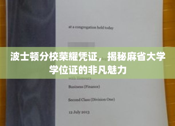 探索麻省大学波士顿分校学位证的独特魅力与荣耀凭证之谜