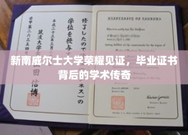 新南威尔士大学荣耀见证，毕业证书背后的学术传奇