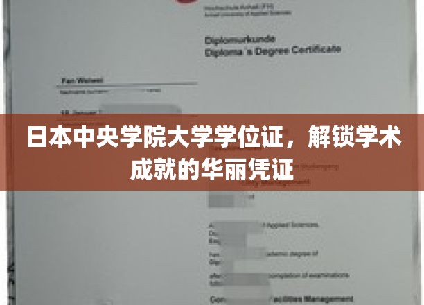 中央学院大学学位证，开启学术辉煌之旅的璀璨钥匙