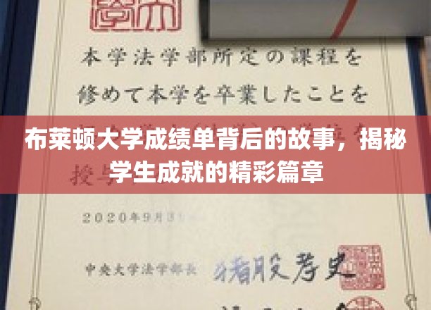 探索布莱顿大学成绩单背后的传奇，学生辉煌成就的揭秘之旅