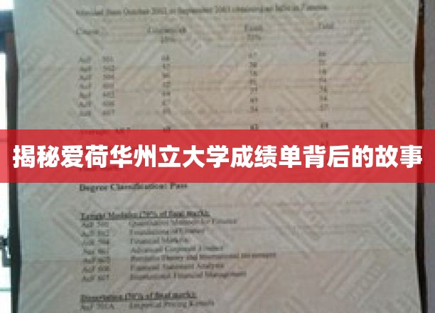 揭秘爱荷华州立大学成绩单背后的故事