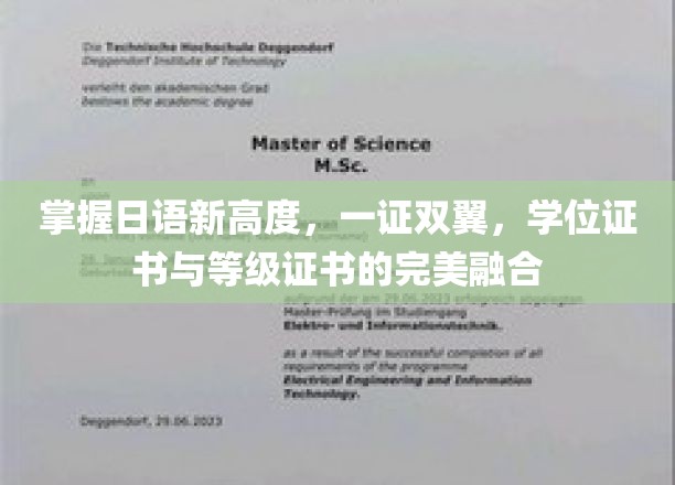 掌握日语新高度，一证双翼，学位证书与等级证书的完美融合