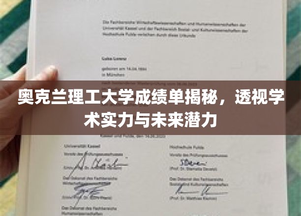 奥克兰理工大学，深度解析成绩单背后的学术实力与无限潜力