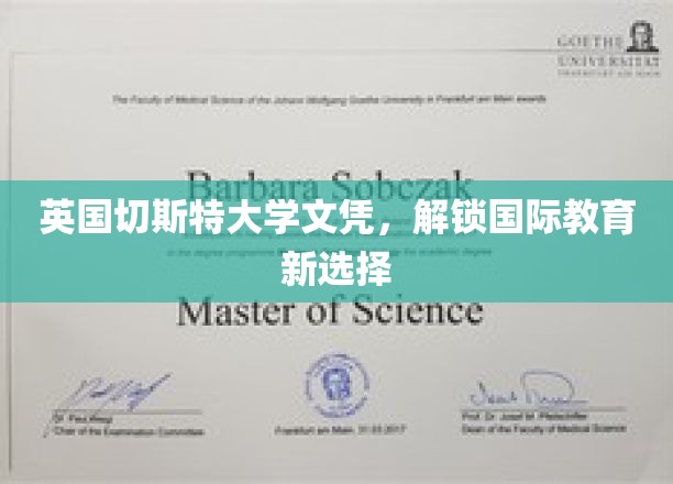 英国切斯特大学文凭，开启国际教育新篇章