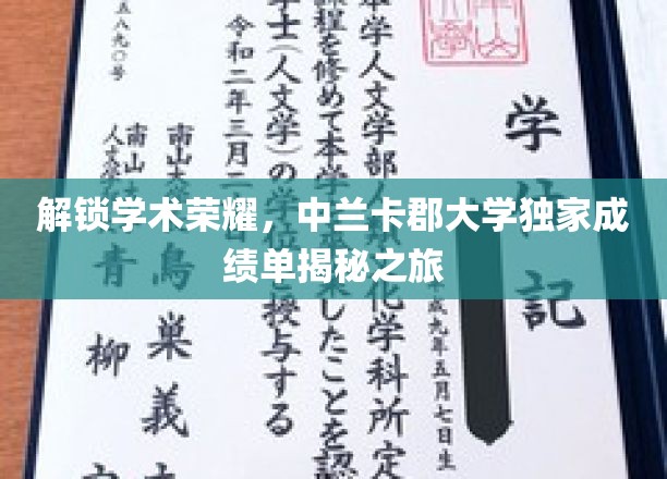 探索中兰卡郡大学成就秘境，一窥卓越成绩单背后的精彩故事