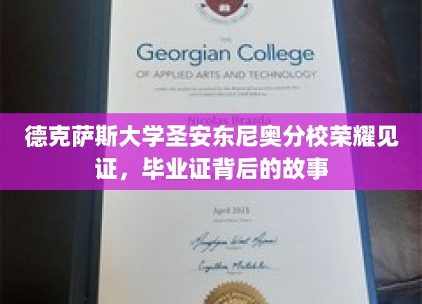 德校荣耀，揭秘圣安东尼奥分校毕业证背后的传奇历程