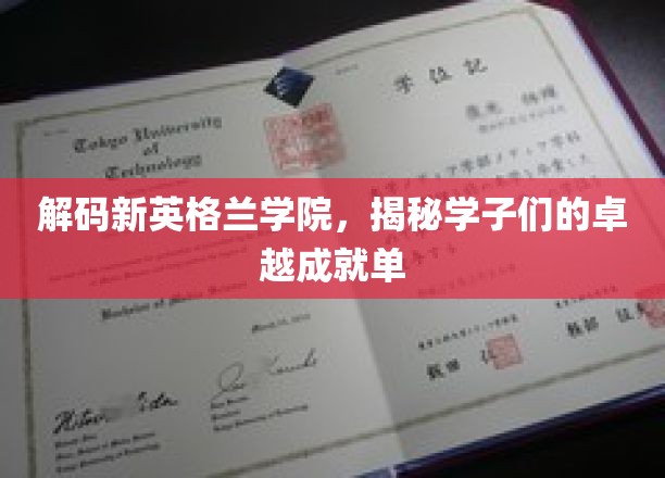 新英格兰学院学子传奇，解码非凡成就之路