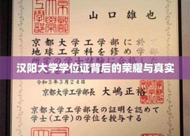 汉阳大学学位证：荣耀与真实的见证