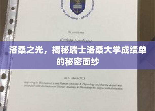 揭开洛桑大学成绩单背后的瑞士智慧之光