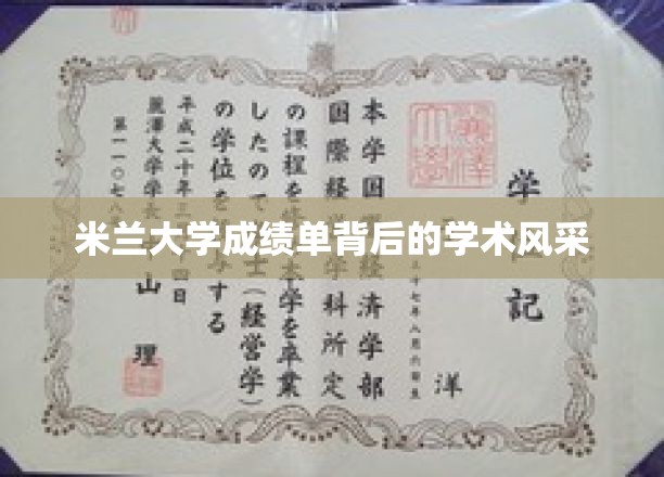 米兰大学成绩单背后的学术风采